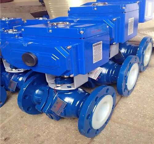 電動襯氟放料球閥 電動襯氟放料球閥